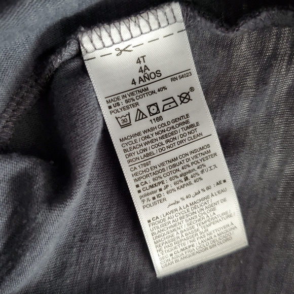 Toddler Grey Tunic Top Size 4T - Picture 3 of 3